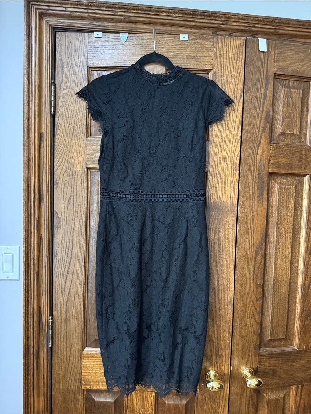 H&M Black Lace Midi Dress